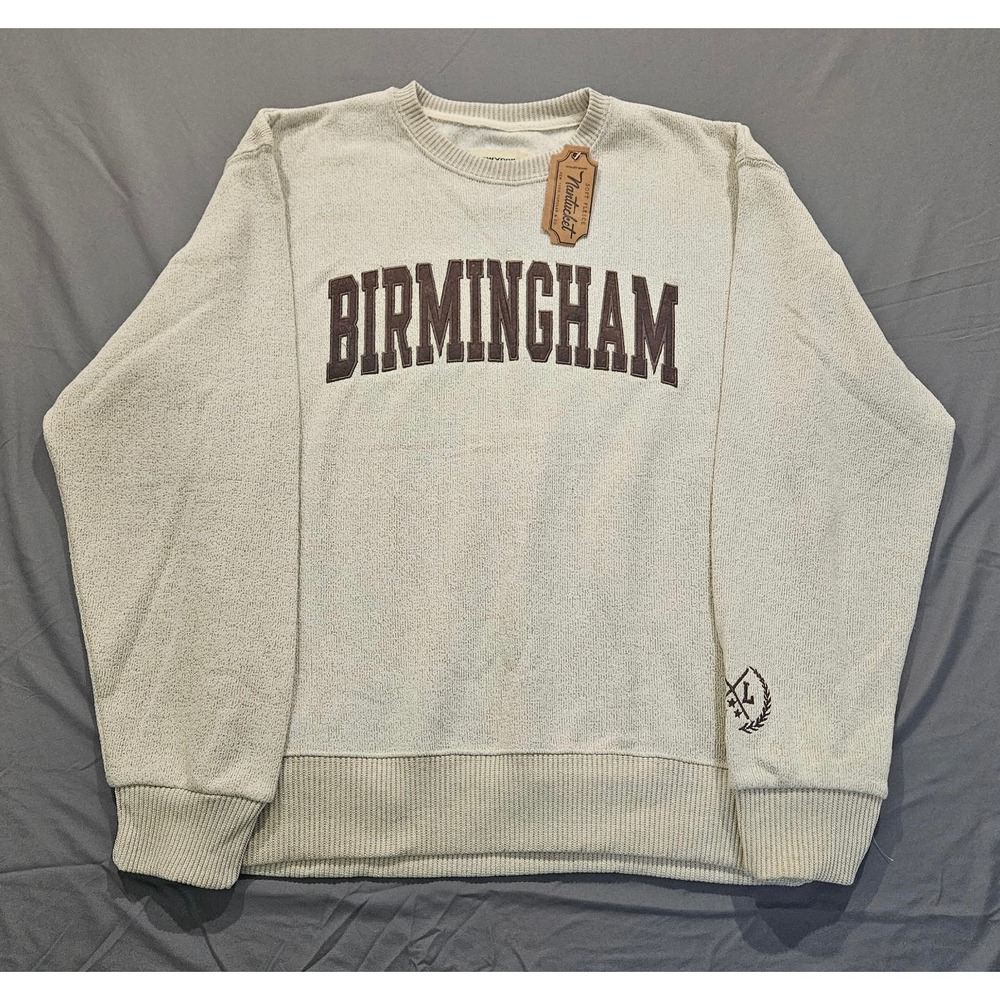 New York Popular Sweatshirt Mens XL Oatmeal NWT Birmingham Fleece Pullover